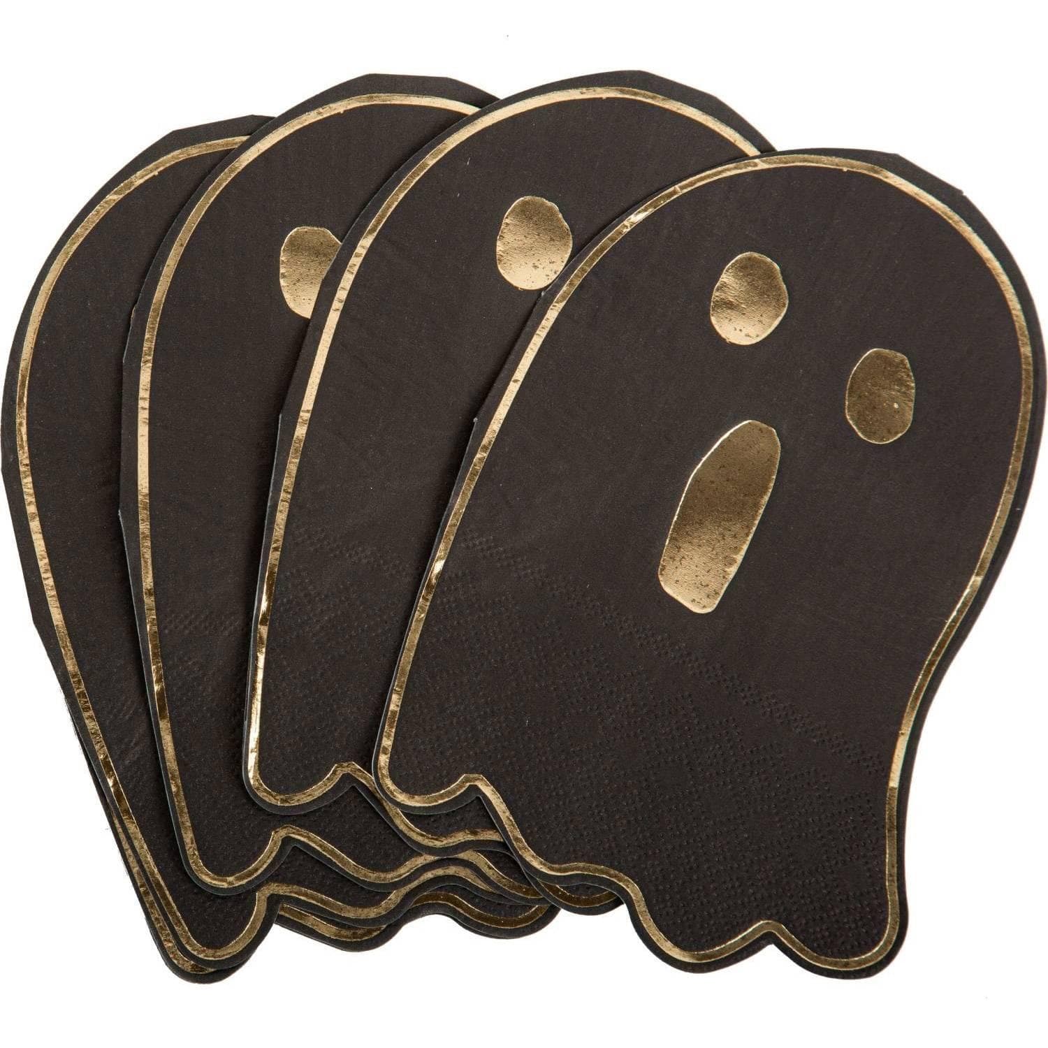 Sachet de 16 Serviettes en papier FANTOME noir et or